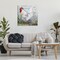 Stupell Industries White Rooster in Flower Garden Canvas By Susan Winget